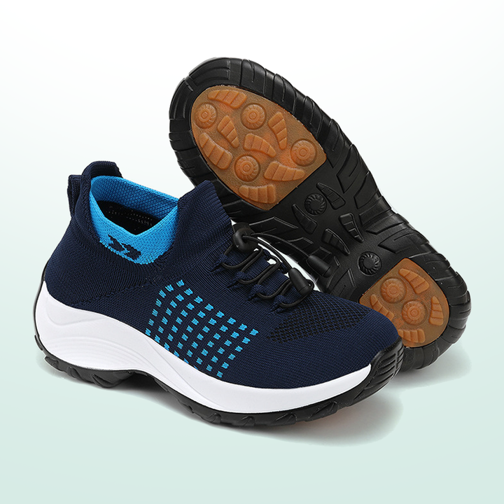 Ambulo Chaussures Orthopédiques en Tissu Tricoté - Bleu Marine