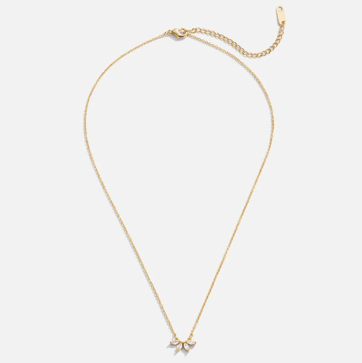Collier Feuille en Cristal